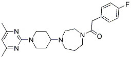 1-[1-(4,6-DIMETHYLPYRIMIDIN-2-YL)PIPERIDIN-4-YL]-4-[(4-FLUOROPHENYL)ACETYL]-1,4-DIAZEPANE 结构式