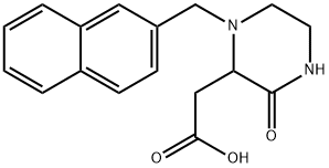 (1-NAPHTHALEN-2-YLMETHYL-3-OXO-PIPERAZIN-2-YL)-ACETIC ACID 结构式