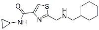 2-([(CYCLOHEXYLMETHYL)AMINO]METHYL)-N-CYCLOPROPYL-1,3-THIAZOLE-4-CARBOXAMIDE 结构式
