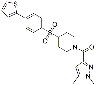 1-[(1,5-DIMETHYL-1H-PYRAZOL-3-YL)CARBONYL]-4-([4-(2-THIENYL)PHENYL]SULFONYL)PIPERIDINE 结构式