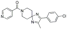 2-(4-CHLOROPHENYL)-8-ISONICOTINOYL-3-METHYL-1,4,8-TRIAZASPIRO[4.5]DECA-1,3-DIENE 结构式