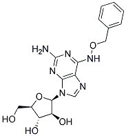 2-AMINO-9-(BETA-D-ARABINOFURANOSYL)-6-BENZYLOXYAMINO-9H-PURINE 结构式