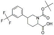 1-(TERT-BUTOXYCARBONYL)-5-(3-(TRIFLUOROMETHYL)PHENYL)PIPERIDINE-2-CARBOXYLIC ACID 结构式