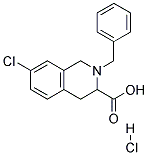 2-BENZYL-7-CHLORO-1,2,3,4-TETRAHYDRO-ISOQUINOLINE-3-CARBOXYLIC ACID HYDROCHLORIDE 结构式