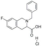 2-BENZYL-7-FLUORO-1,2,3,4-TETRAHYDRO-ISOQUINOLINE-3-CARBOXYLIC ACID HYDROCHLORIDE 结构式