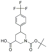 1-(TERT-BUTOXYCARBONYL)-5-(4-(TRIFLUOROMETHYL)PHENYL)PIPERIDINE-3-CARBOXYLIC ACID 结构式