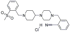 2-[(4-(1-[2-(METHYLSULFONYL)BENZYL]PIPERIDIN-4-YL)PIPERAZIN-1-YL)METHYL]BENZONITRILE HYDROCHLORIDE 结构式