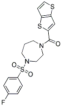 1-[(4-FLUOROPHENYL)SULFONYL]-4-(THIENO[3,2-B]THIEN-2-YLCARBONYL)-1,4-DIAZEPANE 结构式
