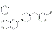 2-[4-(3-FLUOROBENZYL)PIPERAZIN-1-YL]-8-(4-METHYLPHENYL)QUINOLINE 结构式