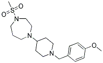 1-[1-(4-METHOXYBENZYL)PIPERIDIN-4-YL]-4-(METHYLSULFONYL)-1,4-DIAZEPANE 结构式