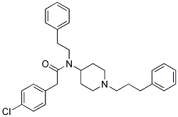 2-(4-CHLOROPHENYL)-N-(2-PHENYLETHYL)-N-[1-(3-PHENYLPROPYL)PIPERIDIN-4-YL]ACETAMIDE 结构式