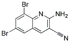 2-Amino-6,8-dibromoquinoline-3-carbonitrile 结构式