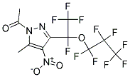 1-ACETYL-3-[1-(HEPTAFLUOROPROPOXY)-1,2,2,2-TETRAFLUOROETHYL]-5-METHYL-4-NITRO-1H-PYRAZOLE 结构式