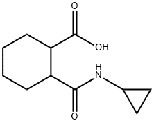 2-(环丙基氨基甲酰基)环己烷-1-羧酸 结构式