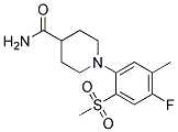 1-[4-Fluoro-5-methyl-2-(methylsulphonyl)phenyl]piperidine-4-carboxamide 结构式