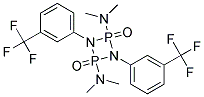 2,4-bis(dimethylamino)-1,3-bis[3-(trifluoromethyl)phenyl]-1,3,2lambda~5~,4lambda~5~-diazadiphosphetane-2,4-dione 结构式
