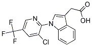 1-[3-Chloro-5-(trifluoromethyl)pyridin-2-yl]-1H-indol-3-ylacetic acid 结构式
