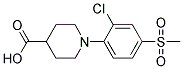 1-[2-Chloro-4-(methylsulphonyl)phenyl]piperidine-4-carboxylic acid 结构式