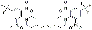 1-[2,6-dinitro-4-(trifluoromethyl)phenyl]-4-(3-{1-[2,6-dinitro-4-(trifluoromethyl)phenyl]-4-piperidyl}propyl)piperidine 结构式