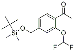 1-(4-((tert-butyldimethylsilyloxy)methyl)-2- (difluoromethoxy)phenyl)ethanone 结构式