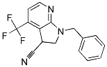 1-BENZYL-4-TRIFLUOROMETHYL-2,3-DIHYDRO-1H-PYRROLO[2,3-B]PYRIDINE-3-CARBONITRILE 结构式