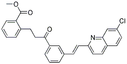 2-(3-{3-[(E)-2-(7-CHLORO-QUINOLIN-2-YL)-VINYL]-PHENYL}-3-OXO-PROPYL)-BENZOIC ACID METHYL ESTER 结构式