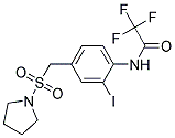 2,2,2-TRIFLUORO-N-[2-IODO-4-(PYRROLIDINE-1-SULFONYLMETHYL)-PHENYL]-ACETAMIDE 结构式