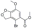 2-bromo-3,4-dioxymethylene-5-methoxybenzoic acid methyl ester 结构式