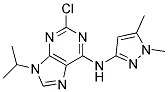 2-chloro-N-(1,5-dimethyl-1H-pyrazol-3-yl)-9-(1-methylethyl)-9H-purin-6-amine 结构式