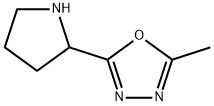 2-甲基-5-(吡咯烷-2-基)-1,3,4-恶二唑 结构式