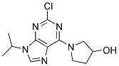 1-[2-chloro-9-(1-methylethyl)-9H-purin-6-yl]pyrrolidin-3-ol 结构式