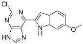 2-chloro-6-(6-methoxy-1H-indol-2-yl)-9H-purine 结构式