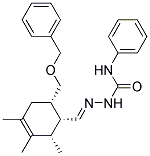 (1A,2A,6A)-6-BENZYLOXYMETHYL-2,3,4-TRIMETHYL-3-CYCLOHEXENECARBALDEHYDE4-PHENYLSEMICARBAZONE 结构式