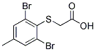 (2,6-DIBROMO-4-METHYLPHENYLTHIO)ACETICACID 结构式