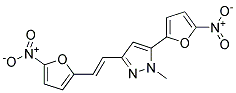 1-METHYL-5-(5-NITRO-2-FURYL)-3-(2-(5-NITRO-2-FURYL)VINYL)PYRAZOLE 结构式