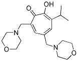 2-HYDROXY-3-ISOPROPYL-5,7-BIS(MORPHOLINOMETHYL)-2,4,6-CYCLOHEPTATRIEN-1-ONE 结构式