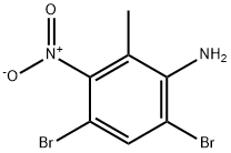 4,6-二溴-2-甲基-3-硝基苯胺 结构式