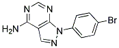 1-(4-溴苯基)-1H-吡唑并[3,4-D]嘧啶-4-胺 结构式