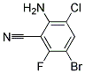 2-Amino-5-bromo-3-chloro-6-fluorobenzonitrile 结构式