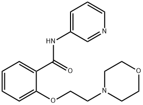 2-(2-吗菲林-4-基-乙氧基)-N-吡啶-3-基苯甲酰胺 结构式