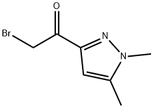 1,5-二甲基-3-(2-溴乙酰基)-1H-吡唑 结构式