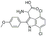2-AMINO-2-(4,7-DICHLORO-2-(4-METHOXYPHENYL)-1H-INDOL-3-YL)ACETIC ACID 结构式