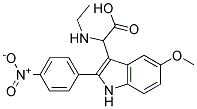 2-(ETHYLAMINO)-2-(5-METHOXY-2-(4-NITROPHENYL)-1H-INDOL-3-YL)ACETIC ACID 结构式