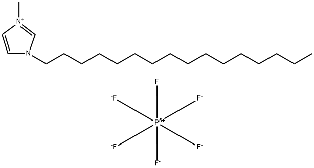 1-十六烷基-3-甲基咪唑六氟磷酸盐 结构式