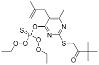 1-{[4-[(DIETHOXYPHOSPHOROTHIOYL)OXY]-6-METHYL-5-(2-METHYLALLYL)PYRIMIDIN-2- YL]THIO}-3,3-DIMETHYLBUTAN-2-ONE 结构式