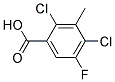 3-甲基-5-氟-2,4-二氯苯甲酸 结构式