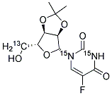 2',3'-O-ISOPROPYLIDENE-5-FLUOROURIDINE-13C,15N2 结构式