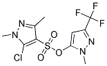 1-METHYL-3-(TRIFLUOROMETHYL)-1H-PYRAZOL-5-YL 5-CHLORO-1,3-DIMETHYL-1H-PYRAZOLE-4-SULPHONATE 结构式