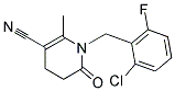 1-(2-CHLORO-6-FLUOROBENZYL)-5-CYANO-6-METHYL-1,2,3,4-TETRAHYDROPYRID-2-ON 结构式