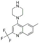 1-[6-METHYL-2-(TRIFLUOROMETHYL)QUINOL-4-YL]PIPERAZIN 结构式